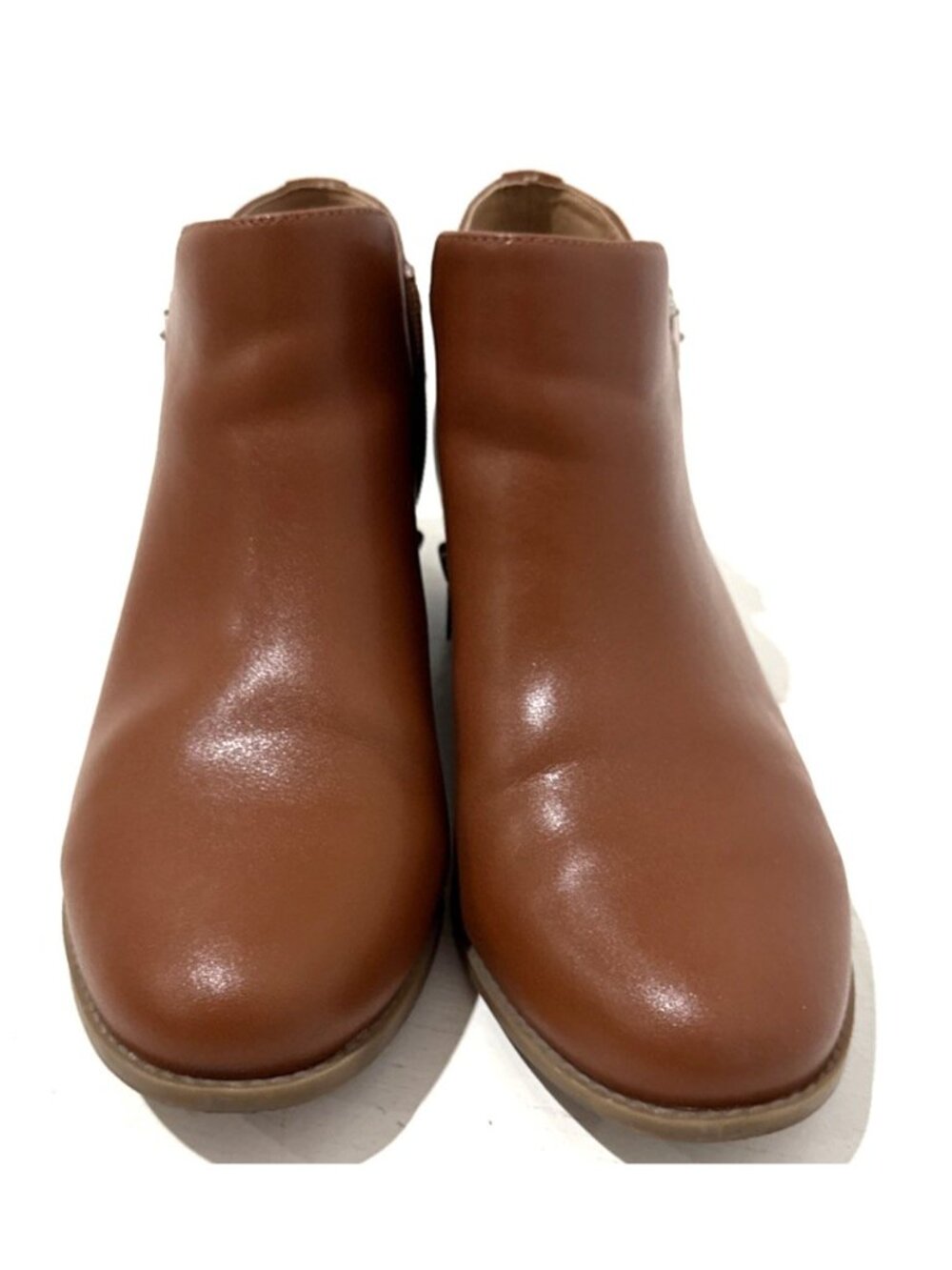 Vionic Millie Booties Brown Leather Almond Toe Ankle Boots Womens Size 10W - Picture 2 of 8